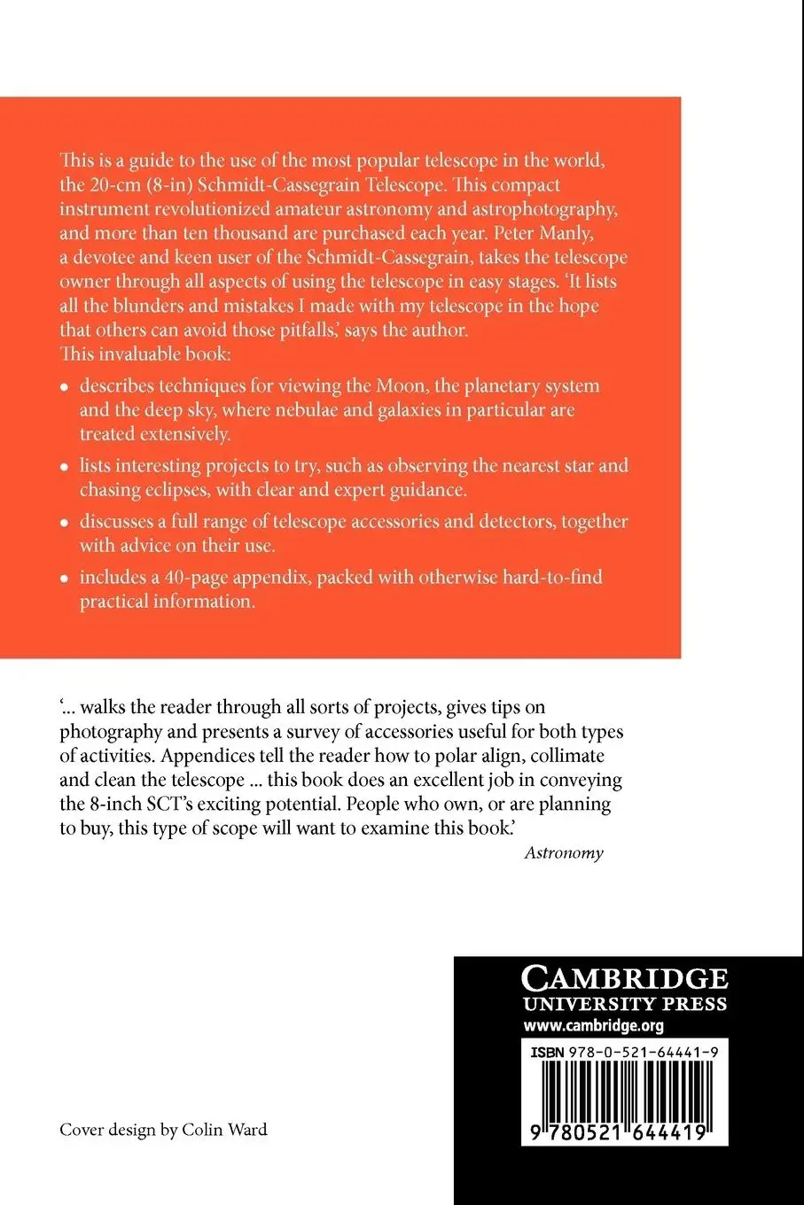 Rückseite: 9780521644419 | The 20-CM Schmidt-Cassegrain Telescope | A Practical Observing Guide