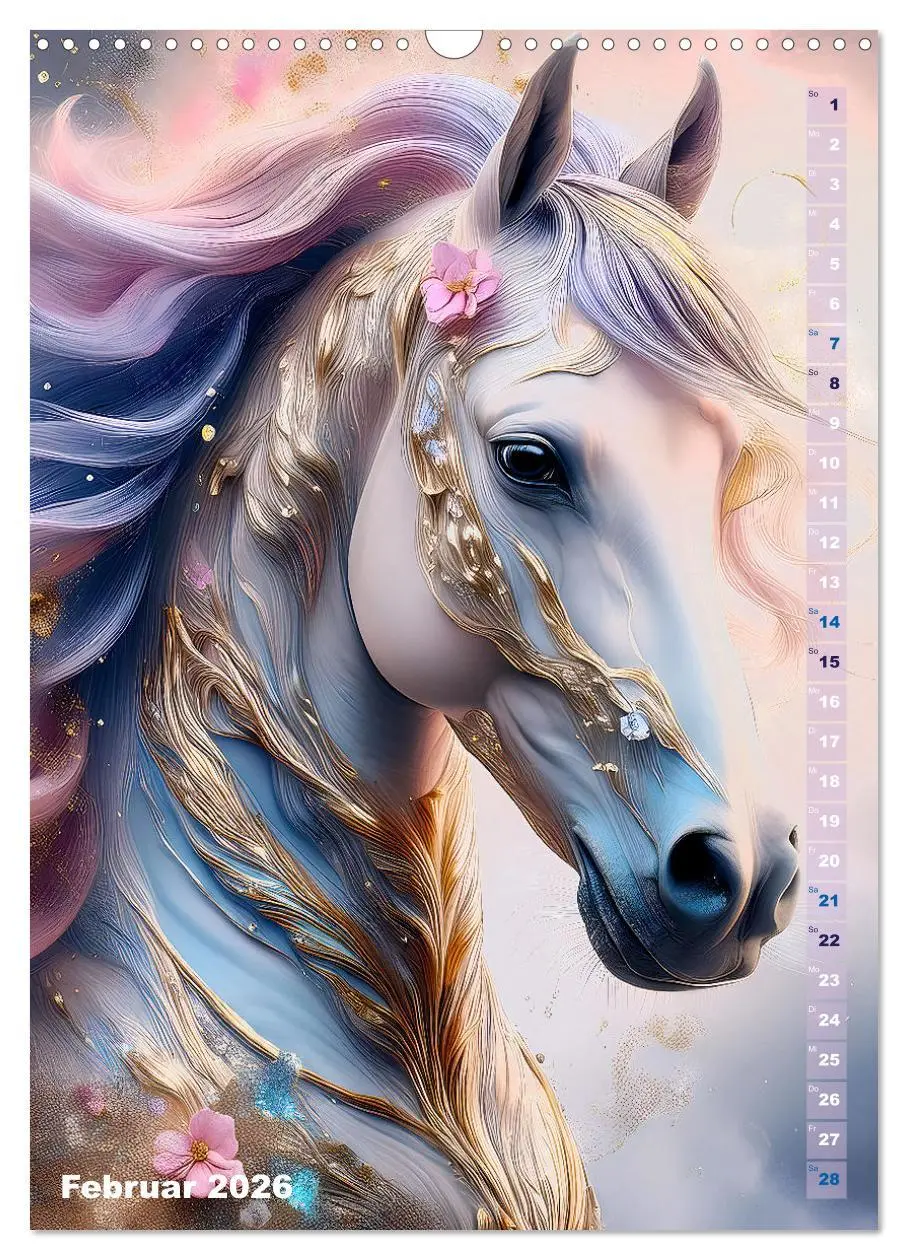 Bild: 9783516254419 | Pferdeliebe - Ein magischer Pferdekalender (Wandkalender 2026 DIN...