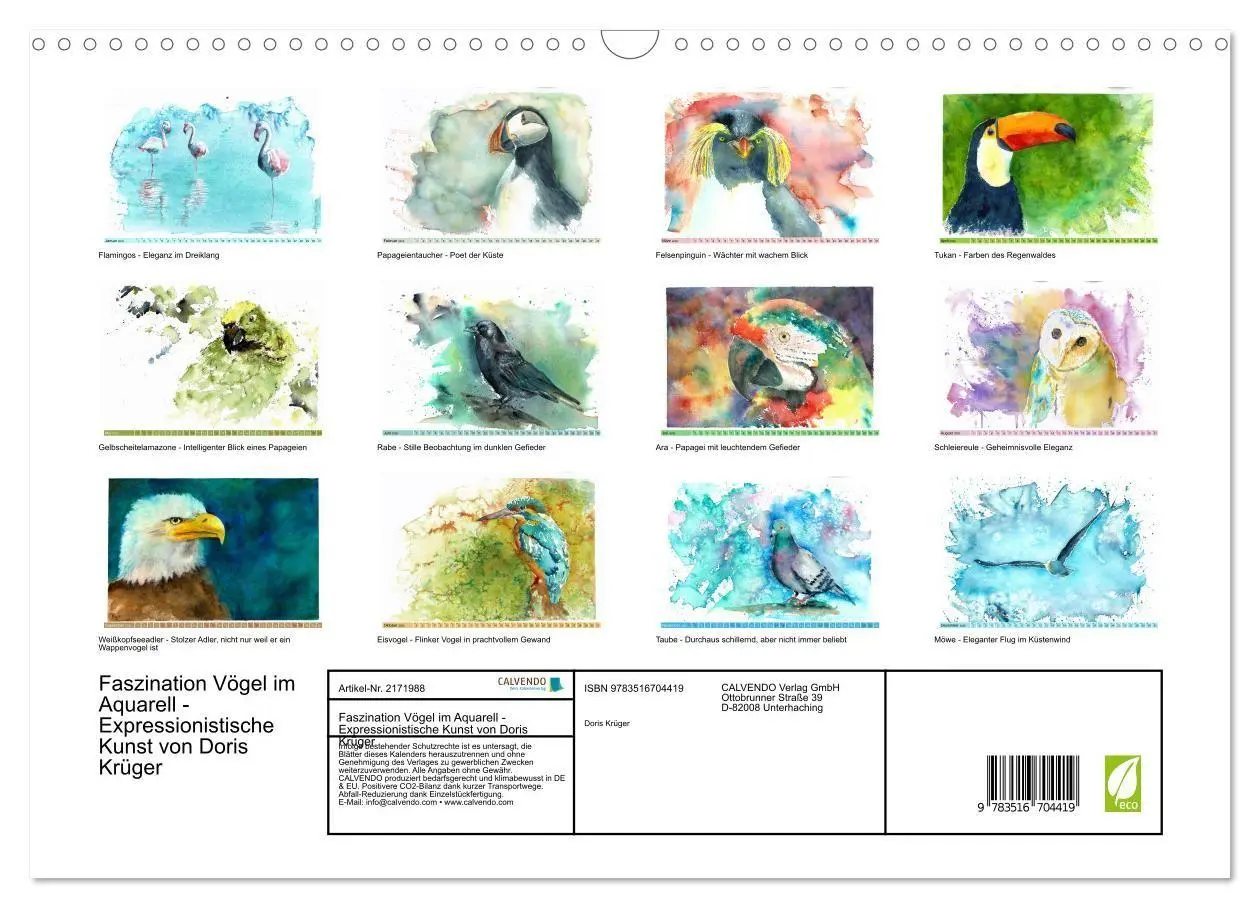 Bild: 9783516704419 | Faszination Vögel im Aquarell - Expressionistische Kunst von Doris...