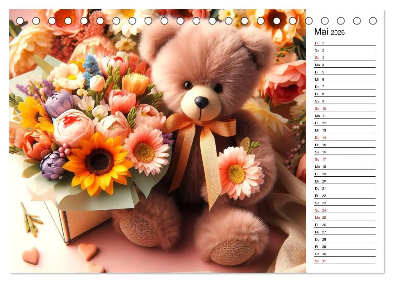 Bild: 9783457464519 | Teddys - Die Jahresreise der KI-Teddybären (Tischkalender 2026 DIN...