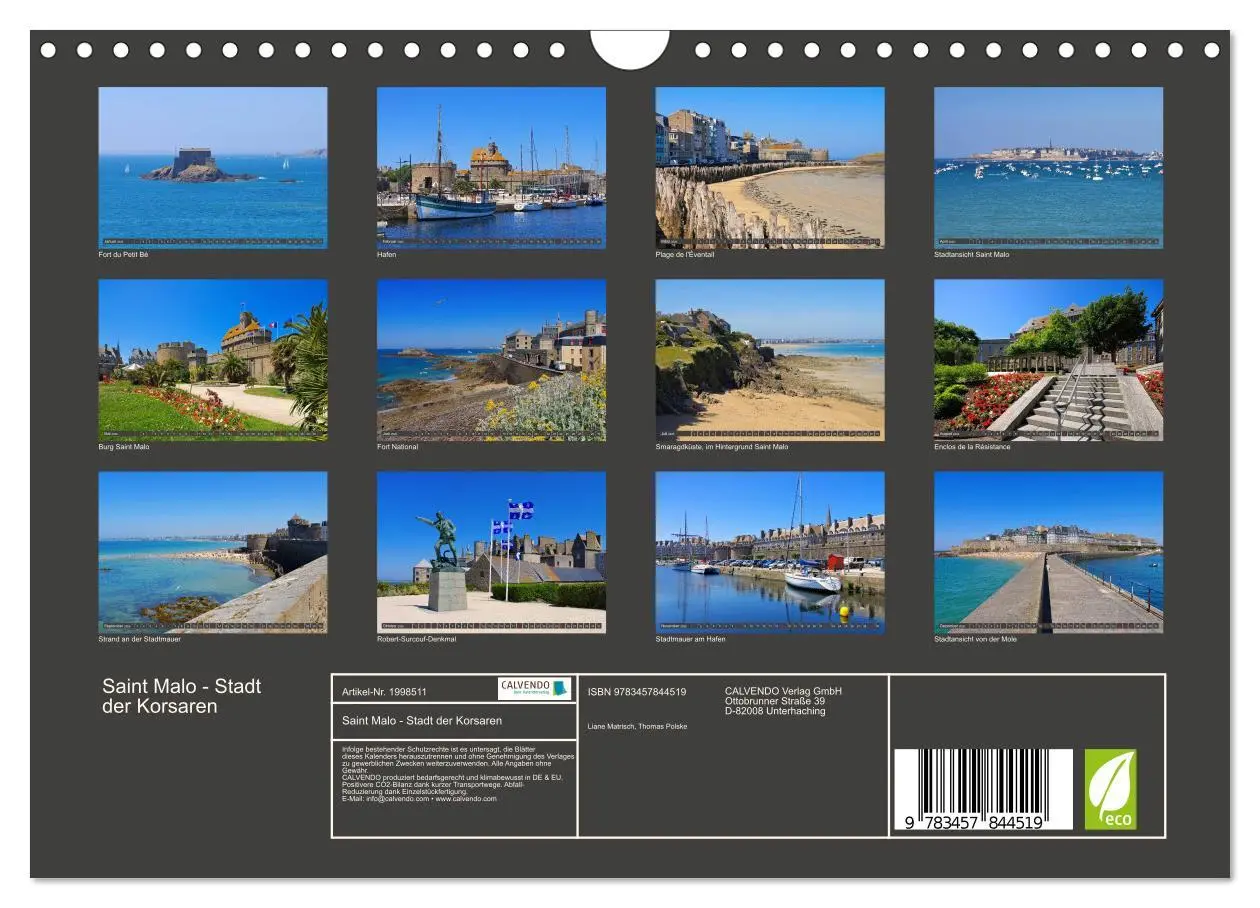 Bild: 9783457844519 | Saint Malo - Stadt der Korsaren (Wandkalender 2026 DIN A4 quer),...