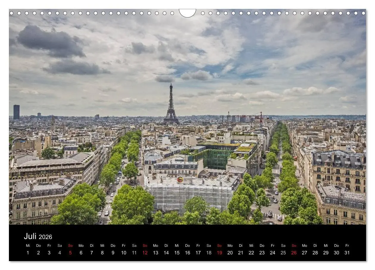 Bild: 9783516174519 | Paris (Wandkalender 2026 DIN A3 quer), CALVENDO Monatskalender | 2026