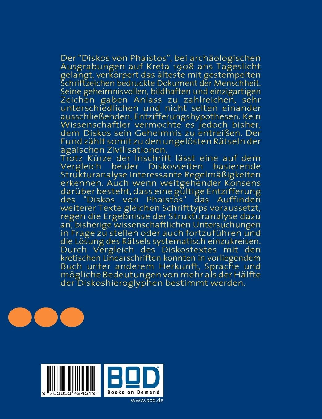 Rückseite: 9783833424519 | Der Diskos von Phaistos | Fremdeinfluss oder kretisches Erbe? | Timm