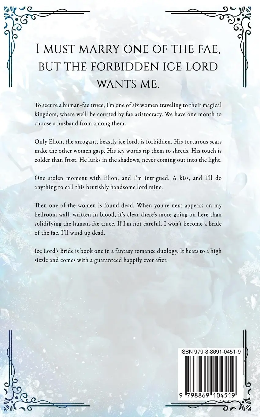 Rückseite: 9798869104519 | Ice Lord's Bride | A Fantasy Romance | Ava Ross | Taschenbuch | 2024