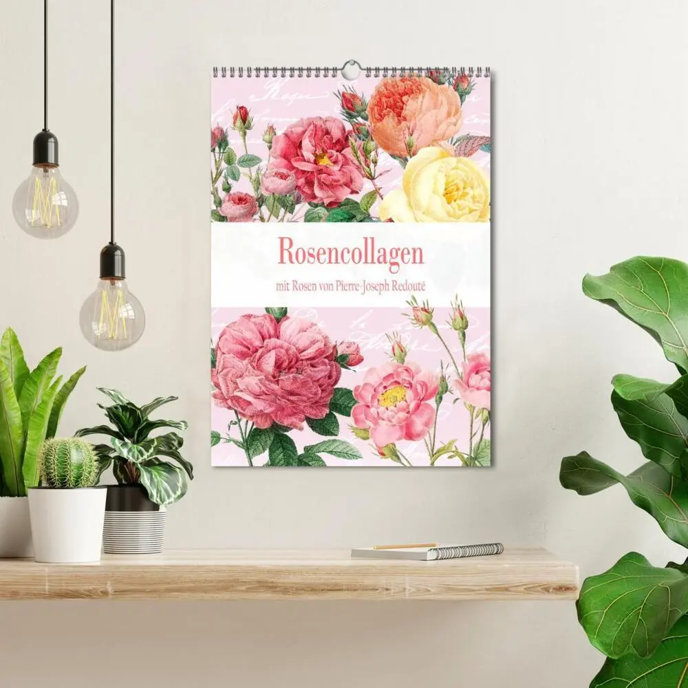 Bild: 9783435744619 | Rosencollagen mit Rosen von Pierre-Joseph Redouté (Wandkalender...