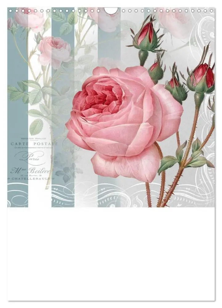 Bild: 9783435744619 | Rosencollagen mit Rosen von Pierre-Joseph Redouté (Wandkalender...