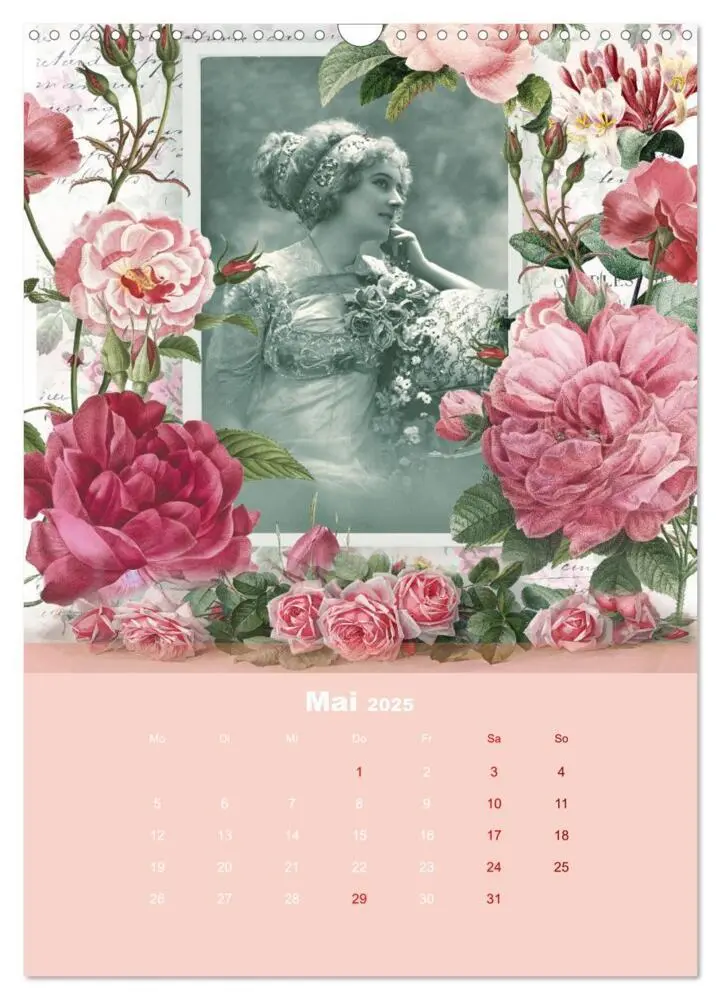 Bild: 9783435744619 | Rosencollagen mit Rosen von Pierre-Joseph Redouté (Wandkalender...