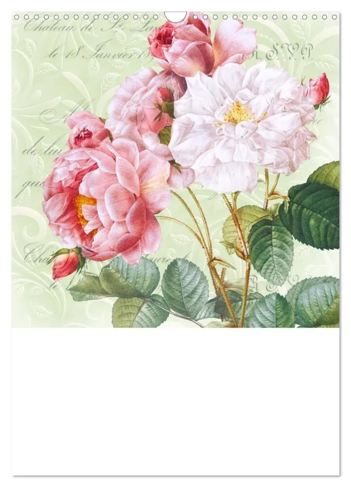 Bild: 9783435744619 | Rosencollagen mit Rosen von Pierre-Joseph Redouté (Wandkalender...