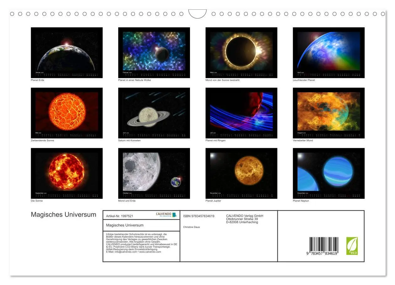 Bild: 9783457834619 | Magisches Universum (Wandkalender 2026 DIN A3 quer), CALVENDO...