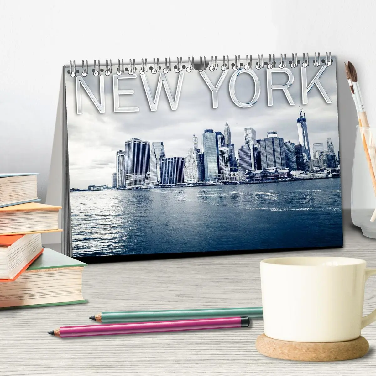 Bild: 9783516164619 | New York (Tischkalender 2026 DIN A5 quer), CALVENDO Monatskalender