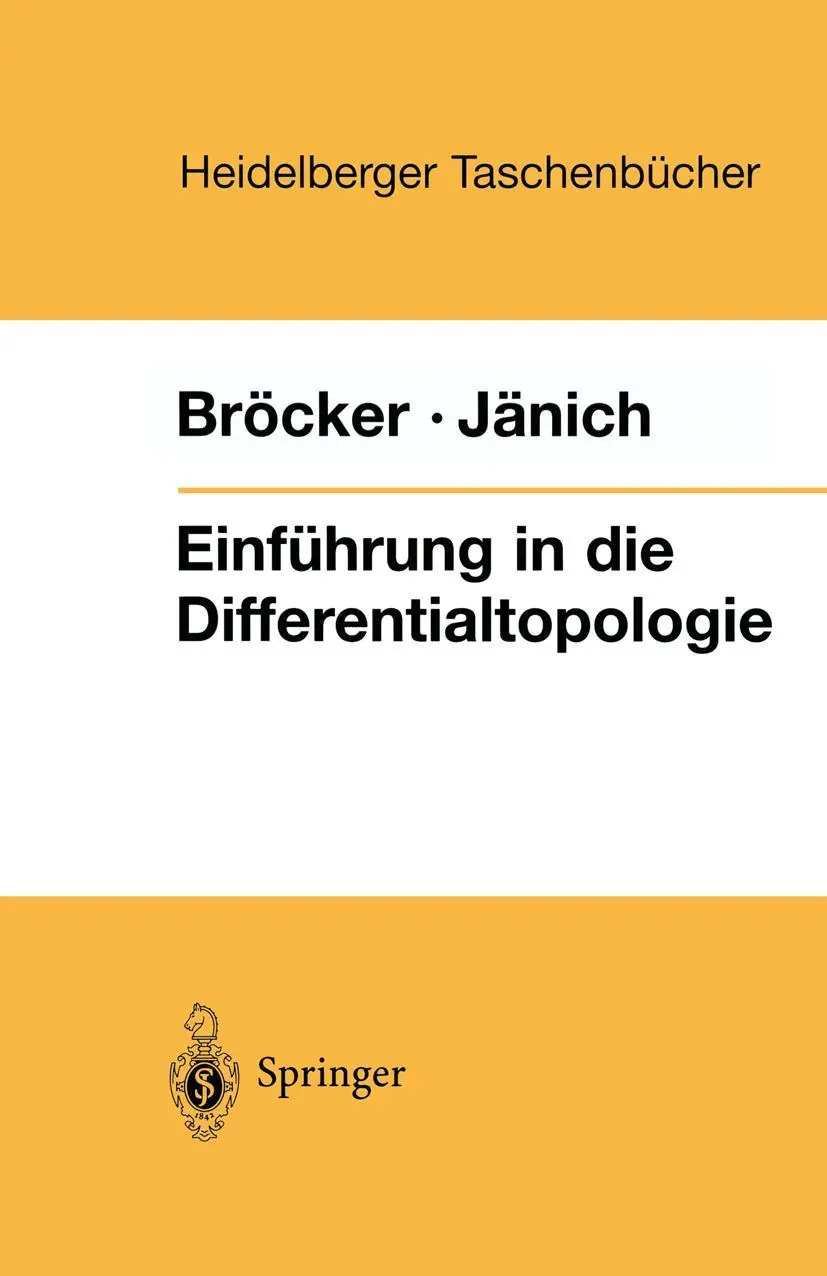 Cover: 9783540064619 | Einführung in die Differentialtopologie | Korrigierter Nachdruck | vii