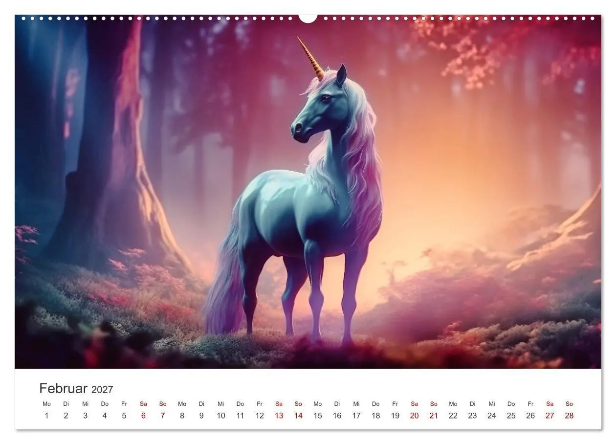 Bild: 9783569184619 | Magische Momente im Land der Einhörner (Wandkalender 2027 DIN A2...