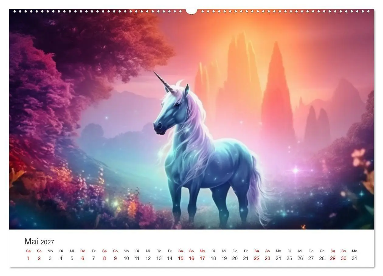 Bild: 9783569184619 | Magische Momente im Land der Einhörner (Wandkalender 2027 DIN A2...