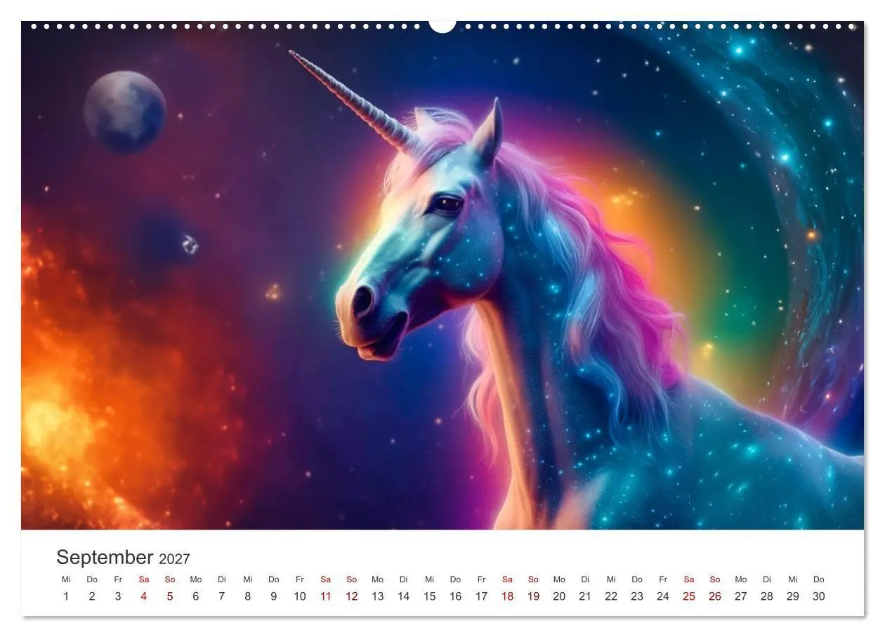 Bild: 9783569184619 | Magische Momente im Land der Einhörner (Wandkalender 2027 DIN A2...