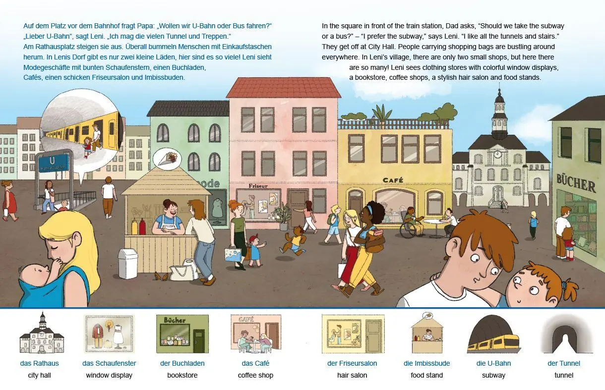 Bild: 9783695054619 | In der Stadt (Deutsch-Englisch) | Zweisprachiges Kinderbuch | Fischer