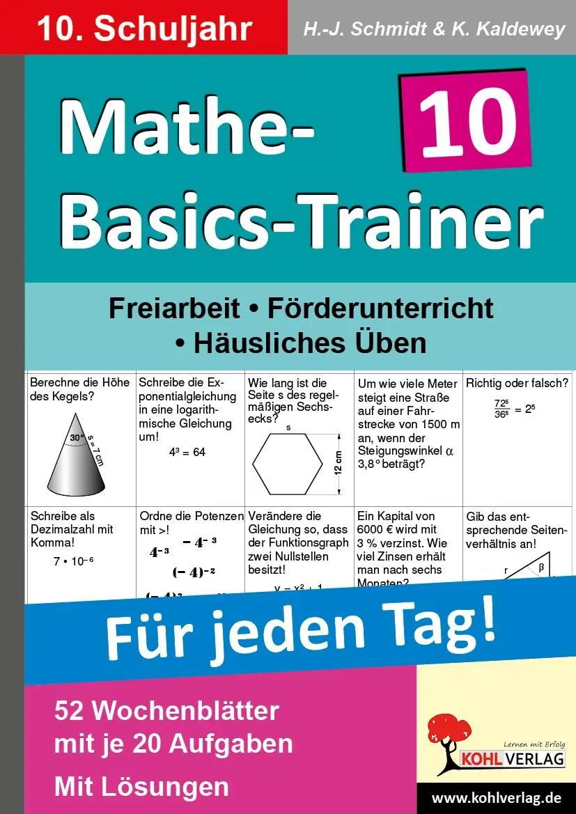 Cover: 9783866324619 | Mathe-Basics-Trainer / 10. Schuljahr Grundlagentraining für jeden Tag!