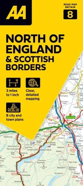 Cover: 9780749584719 | 08 N.England/Borders | (Land-)Karte | AA Road Atlas Britain | Gefalzt