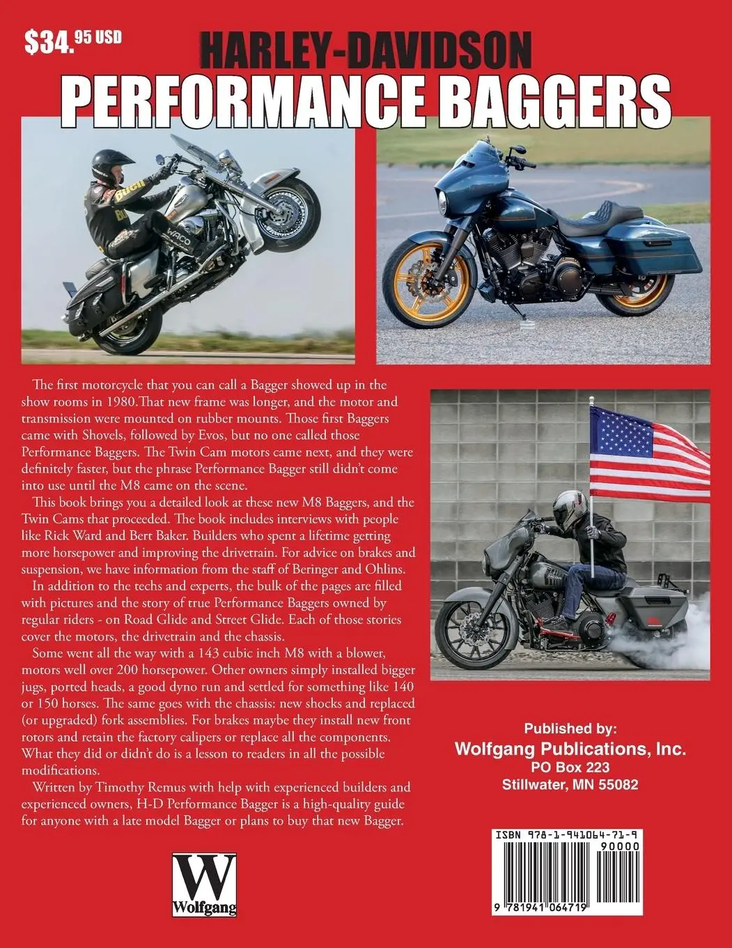 Rückseite: 9781941064719 | Harley-Davidson Performance Bagger | Timothy S Remus | Taschenbuch