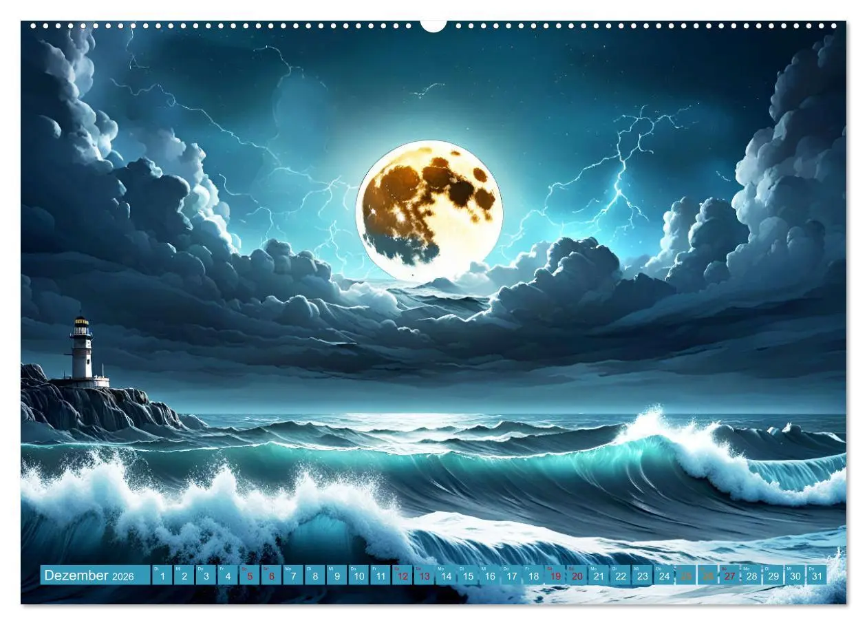 Bild: 9783457444719 | Stürmische Wellen (Wandkalender 2026 DIN A2 quer), CALVENDO...