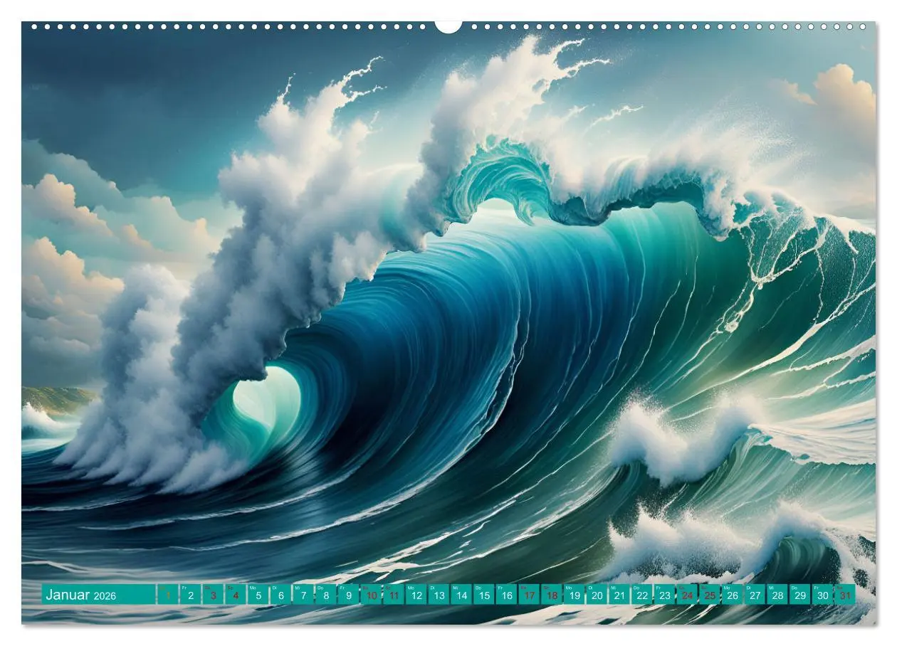 Bild: 9783457444719 | Stürmische Wellen (Wandkalender 2026 DIN A2 quer), CALVENDO...