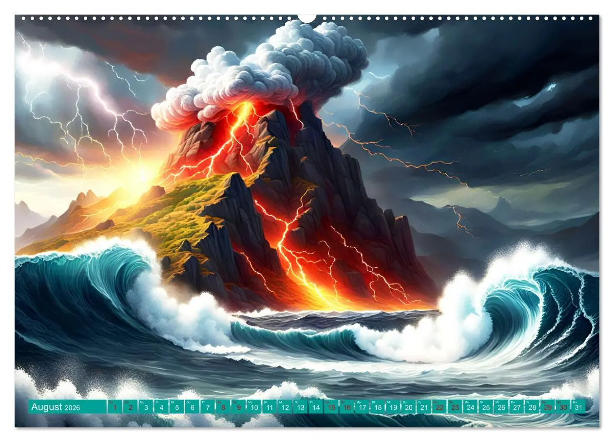 Bild: 9783457444719 | Stürmische Wellen (Wandkalender 2026 DIN A2 quer), CALVENDO...