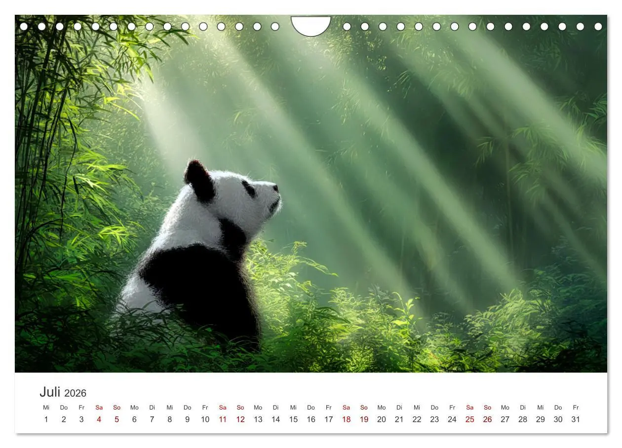 Bild: 9783516604719 | Schwarz auf Weiß - Der Panda-Kalender (Wandkalender 2026 DIN A4...