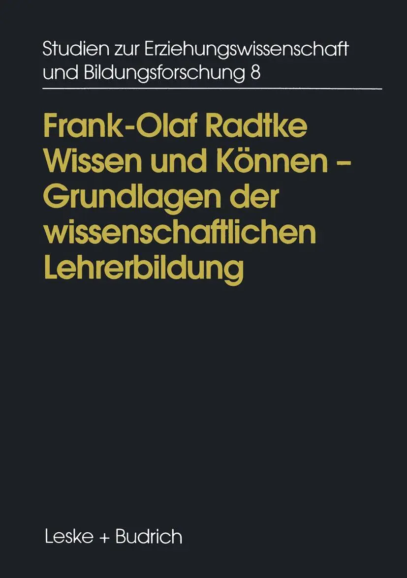 Cover: 9783810014719 | Wissen und Können | Frank-Olaf Radtke | Taschenbuch | 271 S. | Deutsch