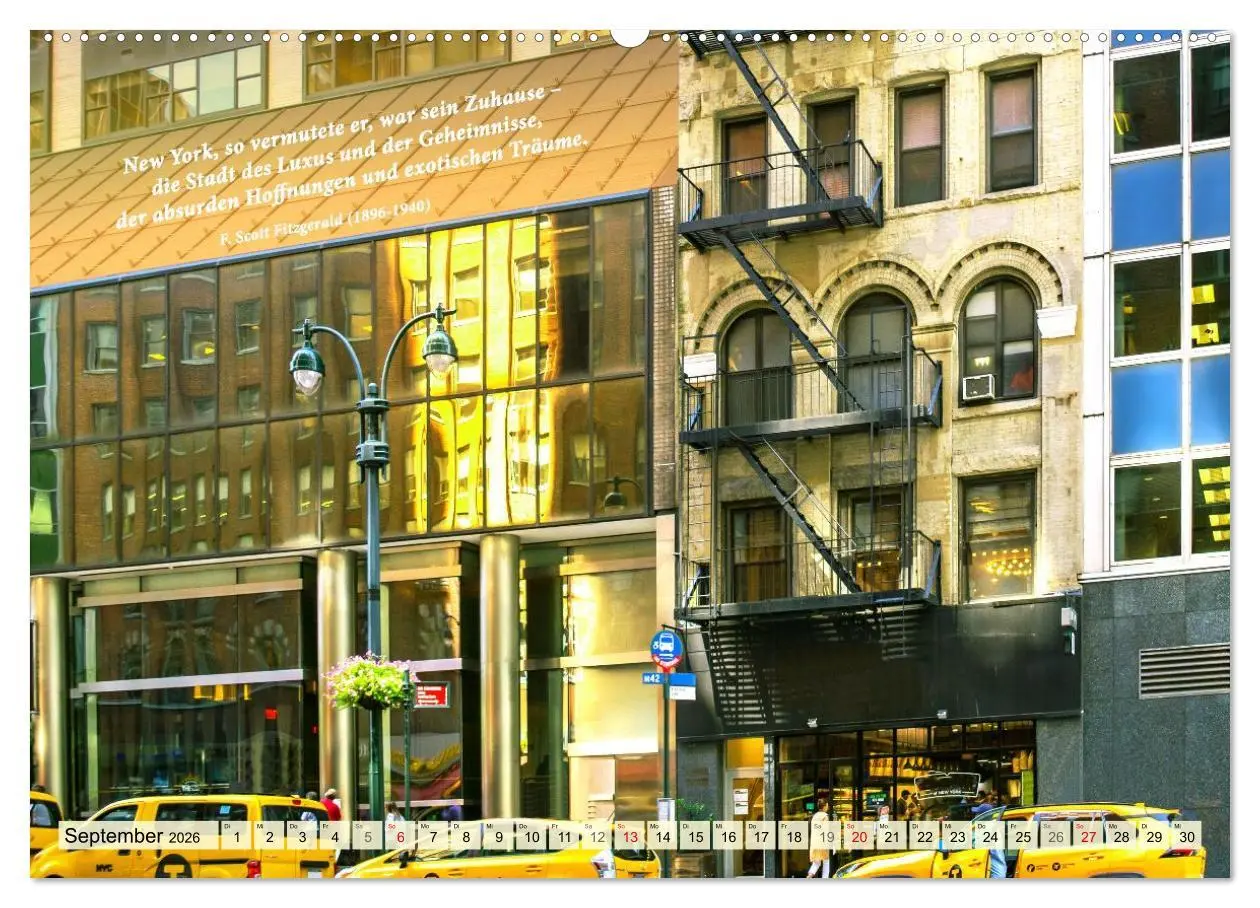 Bild: 9783457294819 | New York Ansichten - Literaturkalender (Wandkalender 2026 DIN A2...