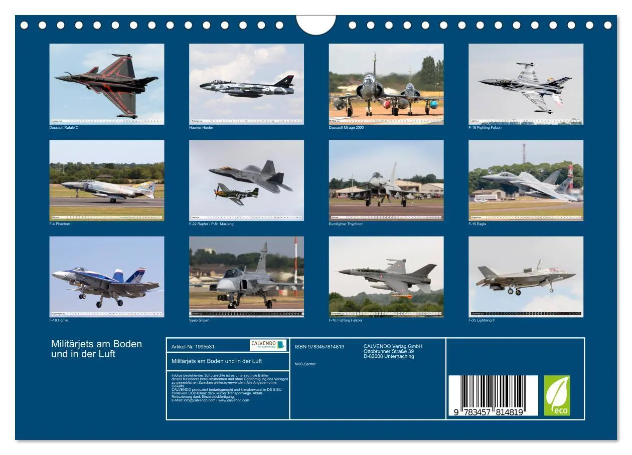 Bild: 9783457814819 | Militärjets am Boden und in der Luft (Wandkalender 2026 DIN A4...