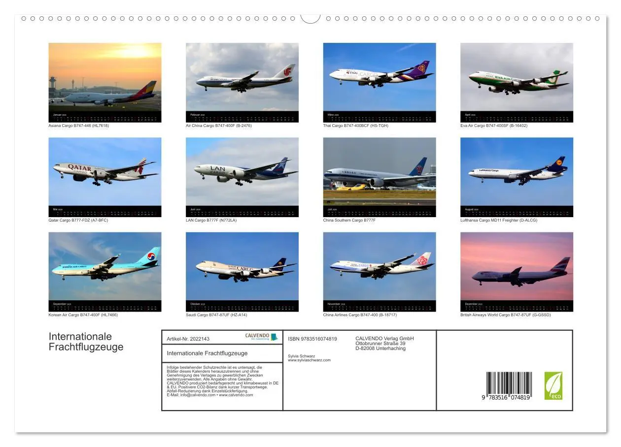 Bild: 9783516074819 | Internationale Frachtflugzeuge (hochwertiger Premium Wandkalender...