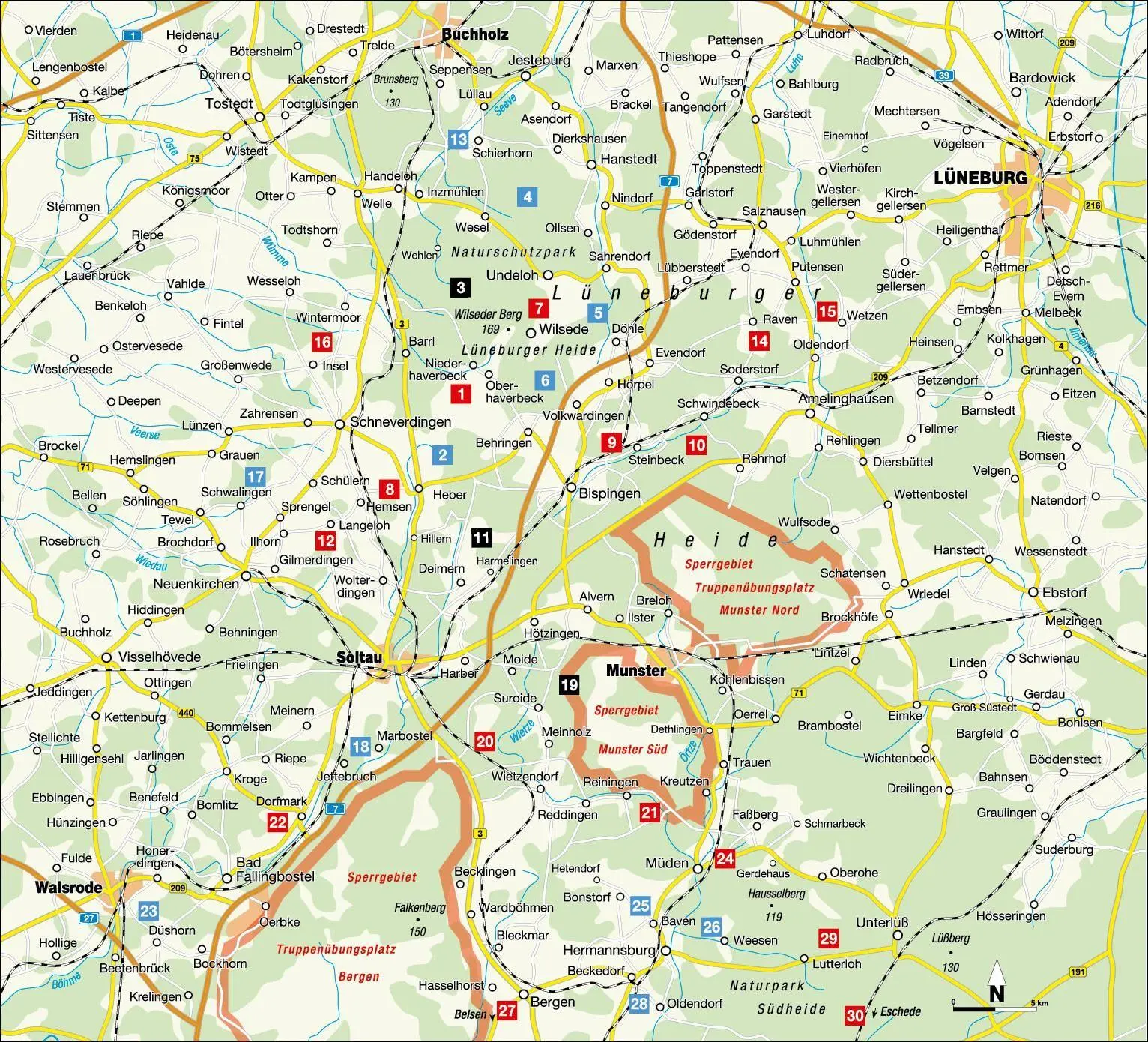 Bild: 9783734324819 | Die Lüneburger Heide erfahren 30 Radtouren durch malerische...