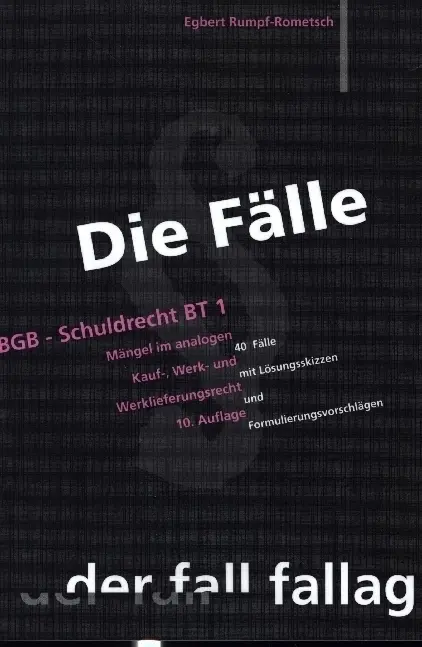 Cover: 9783932944819 | BGB - Schuldrecht BT 1 | Taschenbuch | Deutsch | 2022 | Fall-Fallag