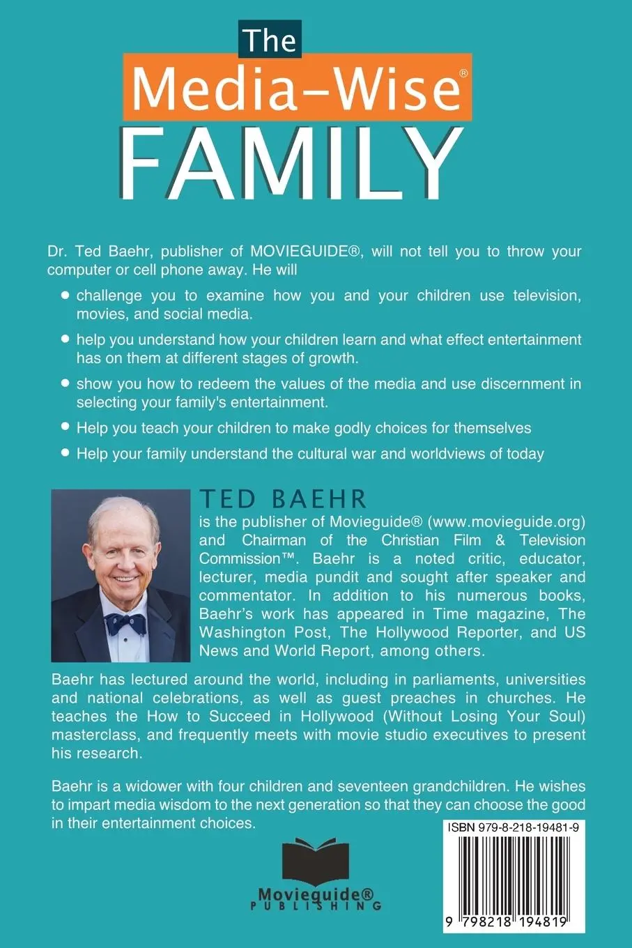 Rückseite: 9798218194819 | The Media-Wise Family | Ted Baehr | Taschenbuch | Englisch | 2023