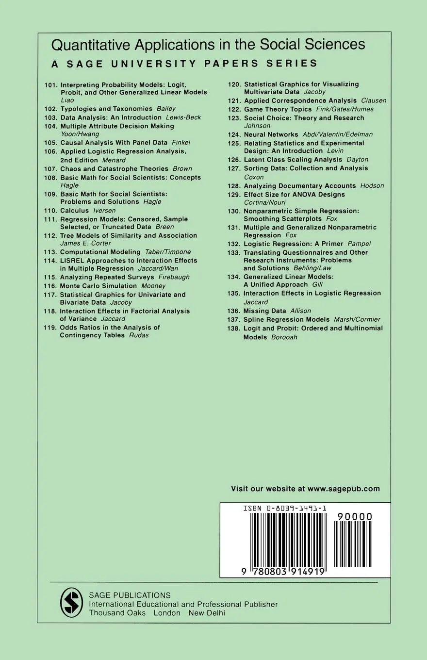 Rückseite: 9780803914919 | Discriminant Analysis | William R. Klecka | Taschenbuch | Englisch