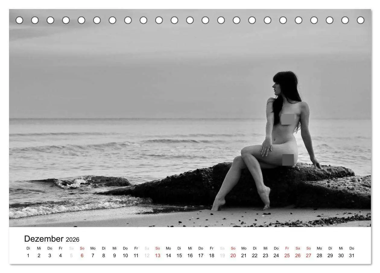 Bild: 9783457974919 | Klassischer Akt schwarz und weiß (Tischkalender 2026 DIN A5 quer),...
