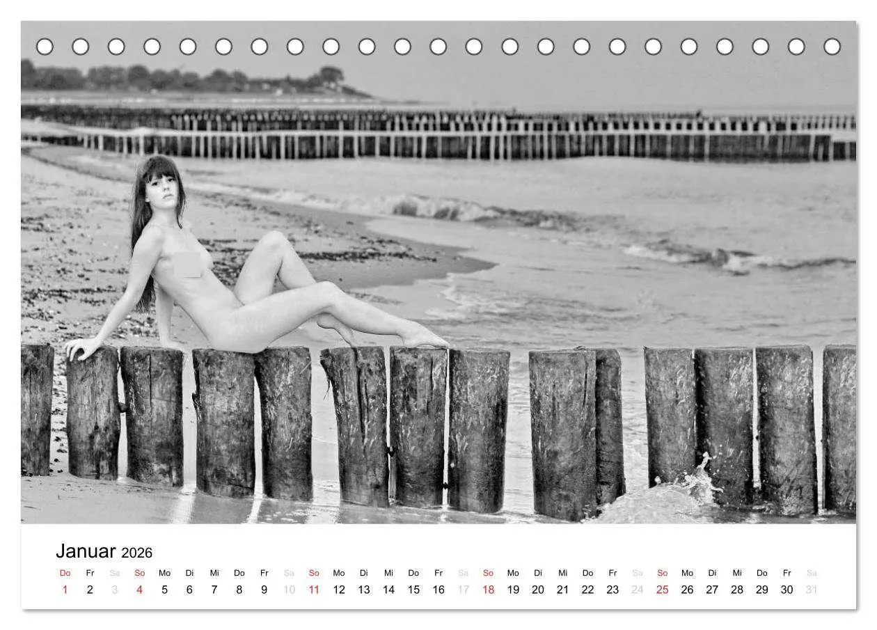 Bild: 9783457974919 | Klassischer Akt schwarz und weiß (Tischkalender 2026 DIN A5 quer),...