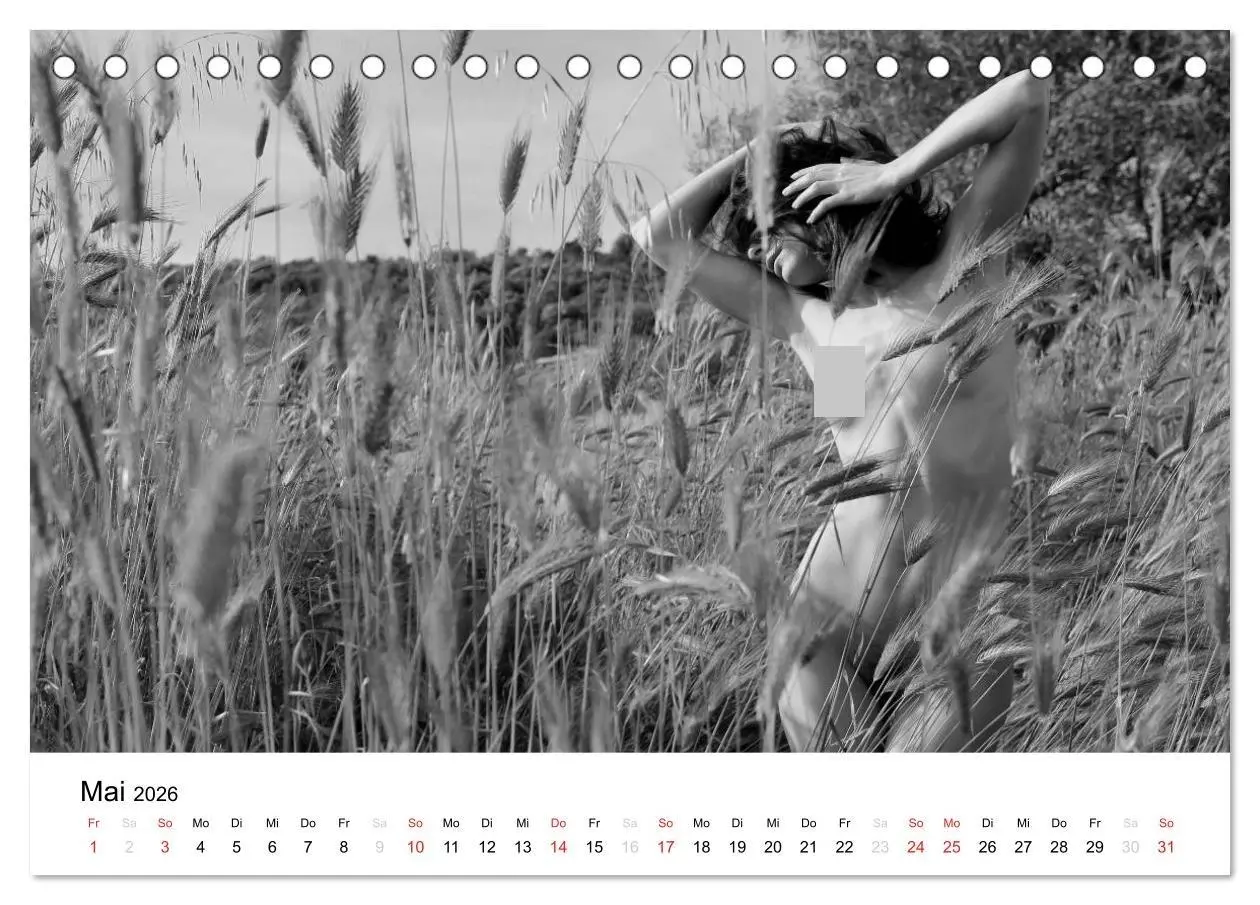 Bild: 9783457974919 | Klassischer Akt schwarz und weiß (Tischkalender 2026 DIN A5 quer),...