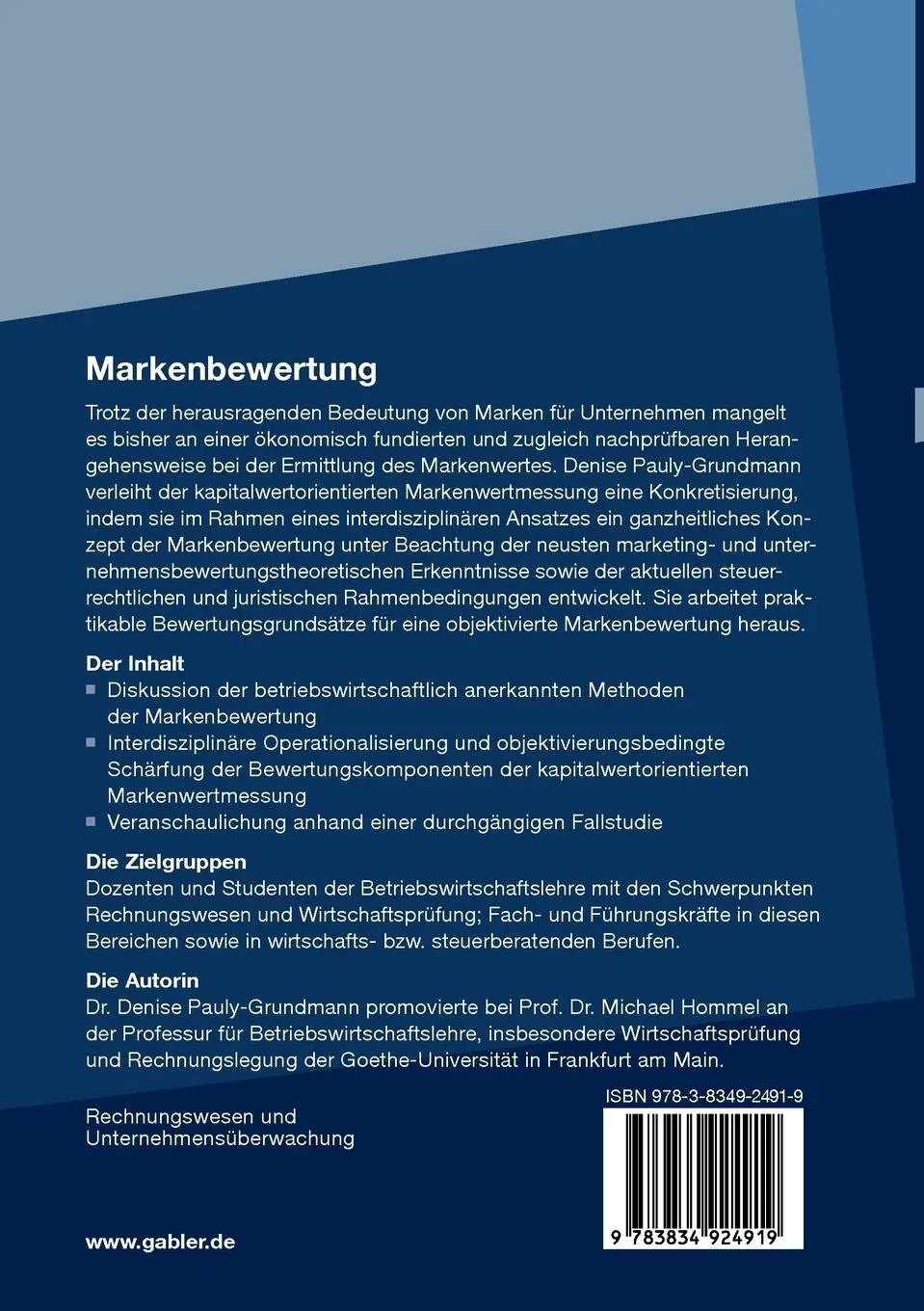 Rückseite: 9783834924919 | Markenbewertung | Denise Pauly-Grundmann | Taschenbuch | xxxii | 2010