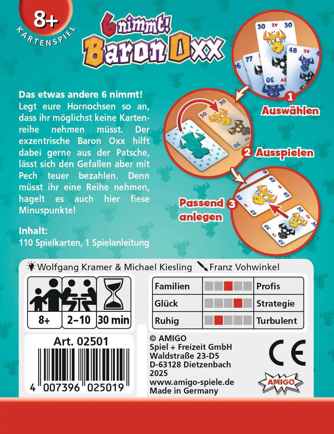 Bild: 4007396025019 | 6 nimmt! Baron Oxx | AMIGO - Kartenspiel | AMIGO Spiel Freizeit | 2025