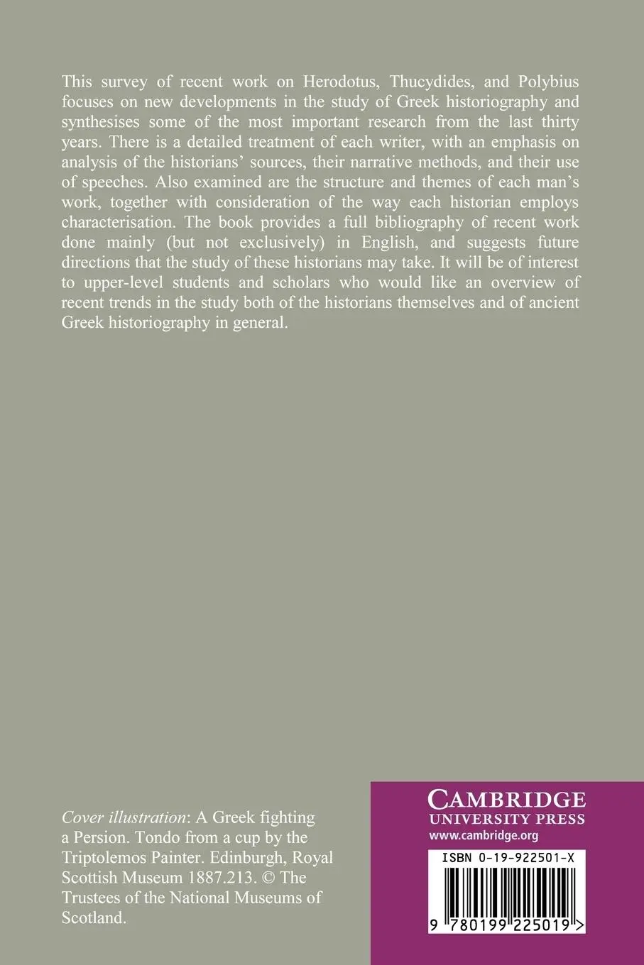 Rückseite: 9780199225019 | Greek Historians | John Marincola (u. a.) | Taschenbuch | Englisch
