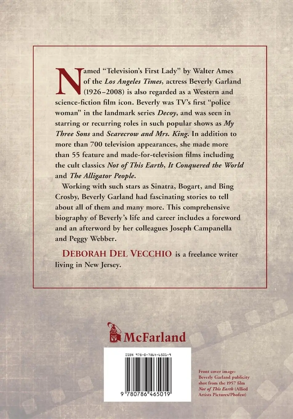 Rückseite: 9780786465019 | Beverly Garland | Her Life and Career | Deborah Del Vecchio | Buch