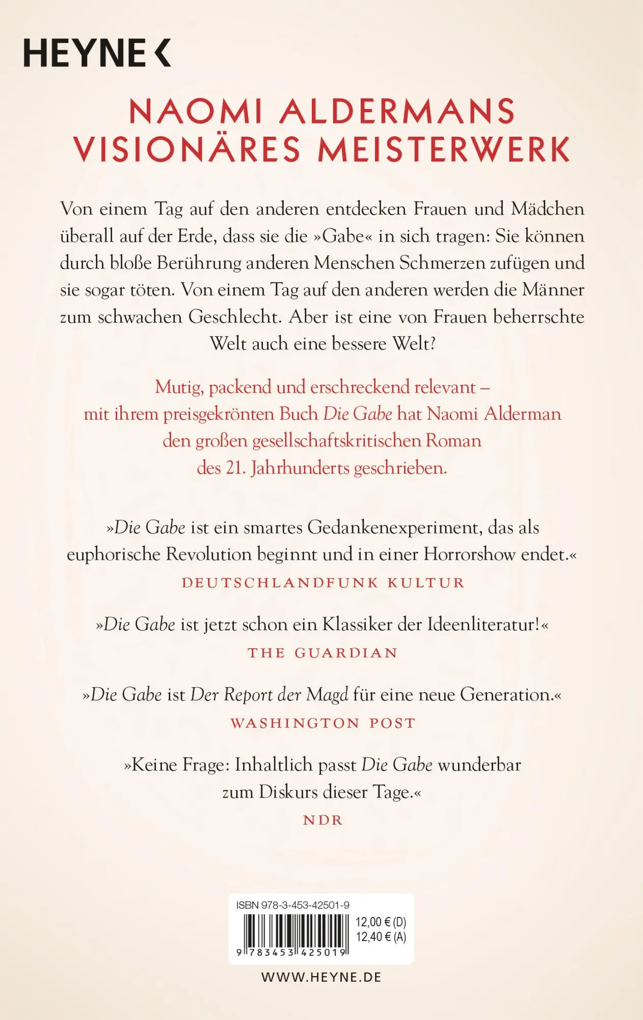 Bild: 9783453425019 | Die Gabe | Roman | Naomi Alderman | Taschenbuch | 464 S. | Deutsch