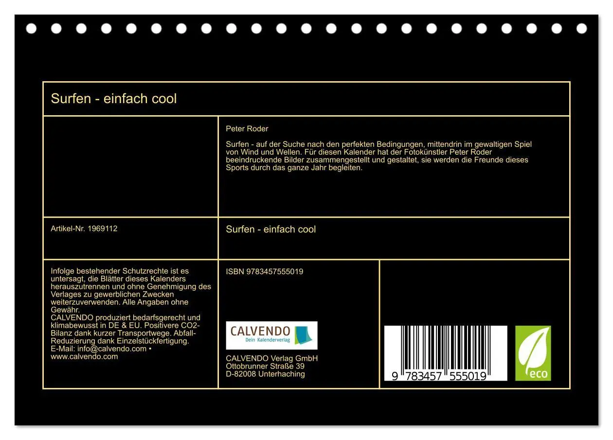 Bild: 9783457555019 | Surfen - einfach cool (Tischkalender 2026 DIN A5 quer), CALVENDO...
