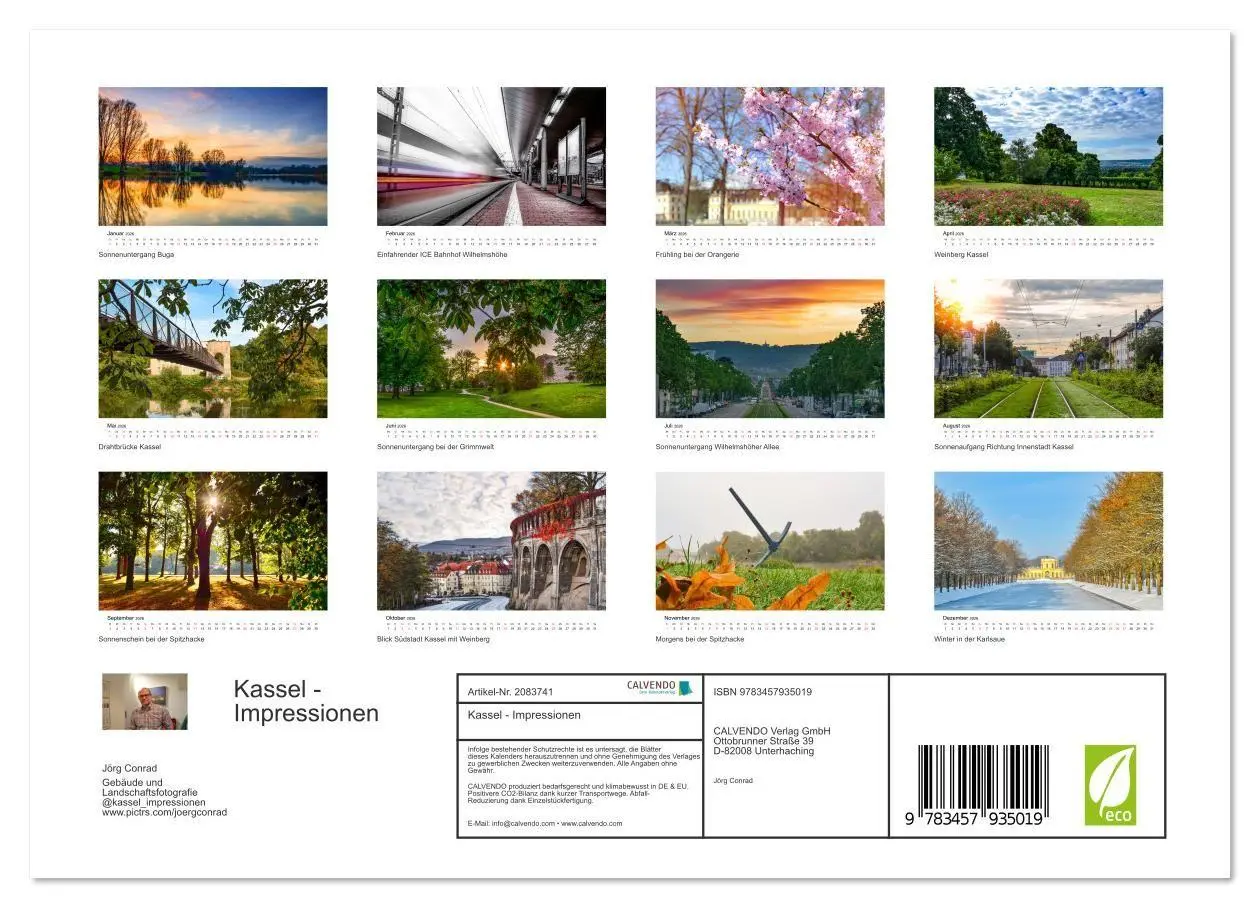 Bild: 9783457935019 | Kassel - Impressionen (Wandkalender 2026 DIN A4 quer), CALVENDO...