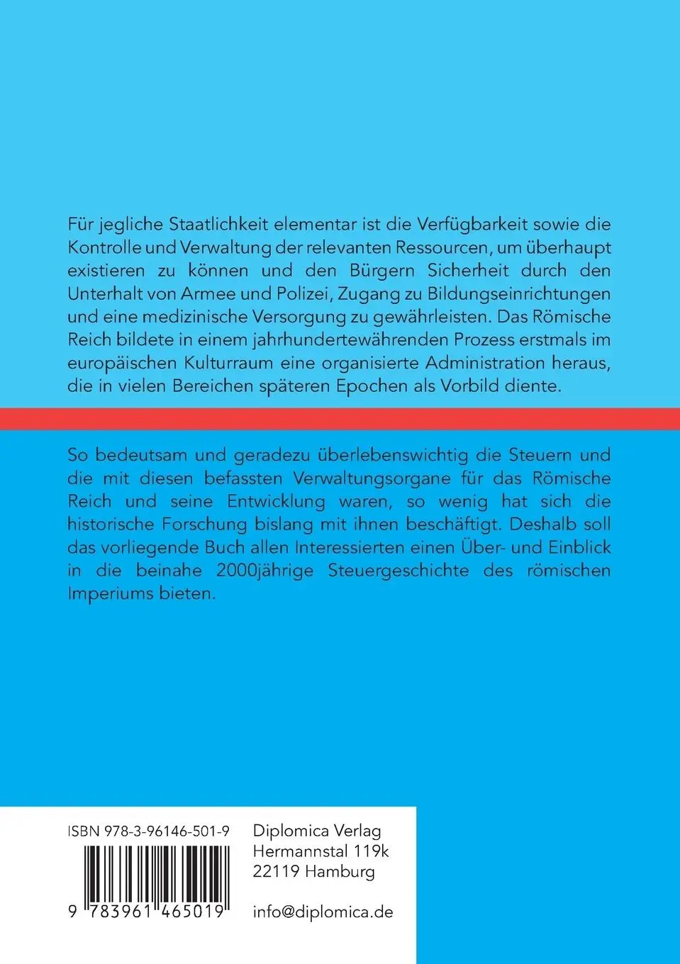 Rückseite: 9783961465019 | Die Steuergeschichte des Römischen Reiches | Peter Roth | Taschenbuch