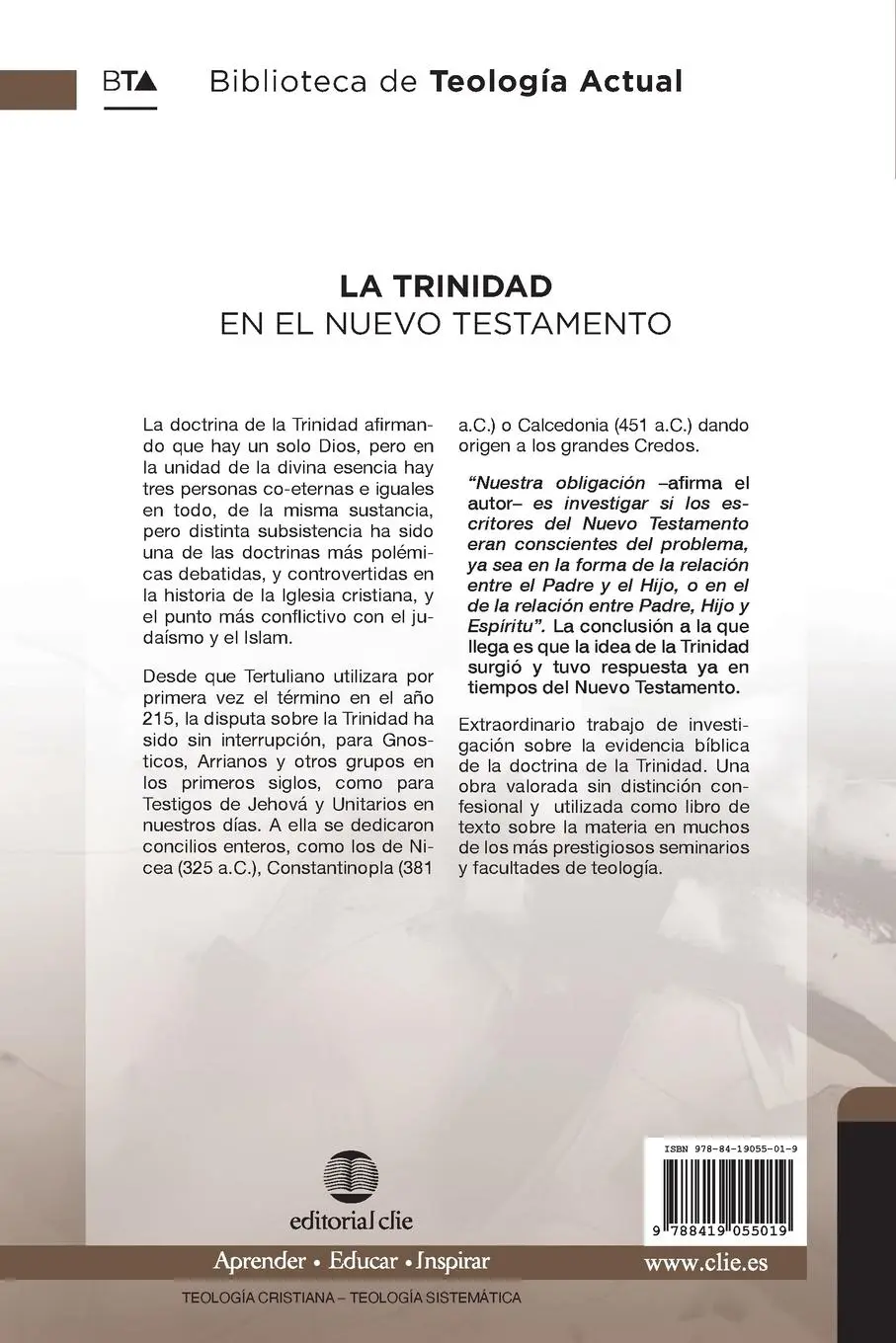 Rückseite: 9788419055019 | La Trinidad en el Nuevo Testamento | Arthur J. Wainwright | Buch
