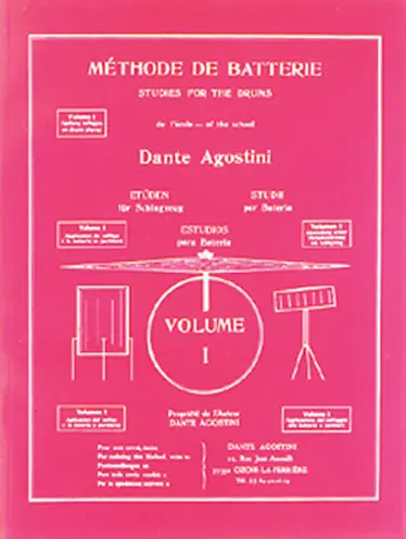 Cover: 9790707005019 | AGOSTINI, D: METHODE DE BATTERIE VOLUME 1 DRUMS | DANTE AGOSTINI