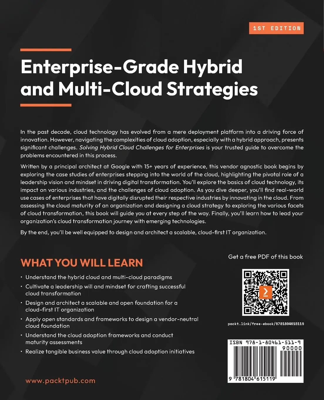 Rückseite: 9781804615119 | Enterprise-Grade Hybrid and Multi-Cloud Strategies | Sathya Ag | Buch