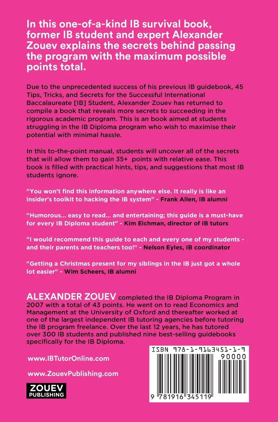 Rückseite: 9781916345119 | The Secret Art of Passing the IB Diploma | Alexander Zouev | Buch