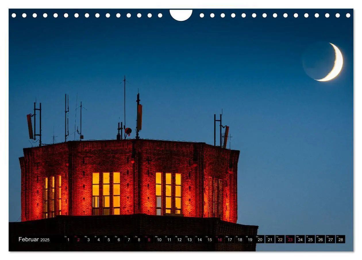 Bild: 9783435215119 | Halle-Luna - Mondsüchtig in Halle-Saale (Wandkalender 2025 DIN A4...